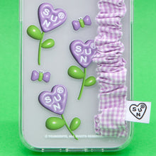 Load image into Gallery viewer, SECOND UNIQUE NAME Check Gobull Band Clear Phone Case Purple