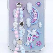 Load image into Gallery viewer, SECOND UNIQUE NAME Unicon Beads Phone Clear Case Blue