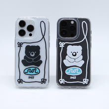 Load image into Gallery viewer, SECOND UNIQUE NAME Graphic Clear Phone Case Black Bea