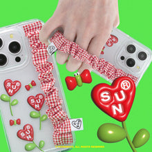 Load image into Gallery viewer, SECOND UNIQUE NAME Check Gobull Band Clear Phone Case Red