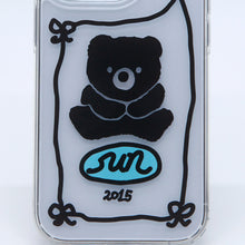 Load image into Gallery viewer, SECOND UNIQUE NAME Graphic Clear Phone Case Black Bea