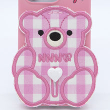 Load image into Gallery viewer, SECOND UNIQUE NAME CASE PATCH CHECK BEAR PINK