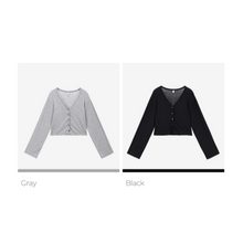 Load image into Gallery viewer, CONCHWEAR Sugar Crop Cardigan Bootcut Pants Set 2Color