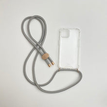 Load image into Gallery viewer, ARNO iPhone Case with Rope Strap Marble Silver