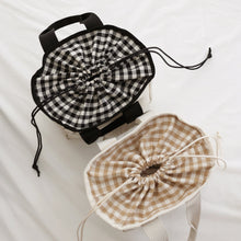 Load image into Gallery viewer, CHEZ-BEBE Check String Tote Bag 2Options