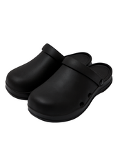 Load image into Gallery viewer, 23.65 Bisbee Rubber Mules Black