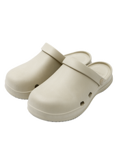 Load image into Gallery viewer, 23.65 Bisbee Rubber Mules Ecru