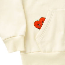 Load image into Gallery viewer, GRIMPER Shyly Heart Hoodie Creamy White
