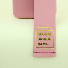 Load image into Gallery viewer, SECOND UNIQUE NAME Leather Card Indian Pink