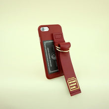 Load image into Gallery viewer, SECOND UNIQUE NAME Leather Card Burgundy