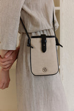 Load image into Gallery viewer, DEPOUND Town Bag Crossbody Mini Herringbone Ivory