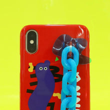 Load image into Gallery viewer, SECOND UNIQUE NAME Sun Case Neon Chain Red