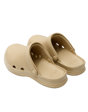 Load image into Gallery viewer, 23.65 Bisbee Rubber Mules Camel Butter