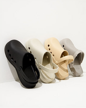 Load image into Gallery viewer, 23.65 Bisbee Rubber Mules Warm Grey