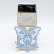 Load image into Gallery viewer, SECOND UNIQUE NAME Clear Patch Butterfly Blue (Z FLIP)