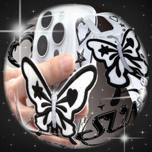 Load image into Gallery viewer, SECOND UNIQUE NAME Clear Patch Butterfly Black