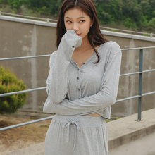 Load image into Gallery viewer, CONCHWEAR Sugar Crop Cardigan Bootcut Pants Set 2Color