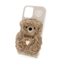 Load image into Gallery viewer, SECOND UNIQUE NAME Sun Case Patch Fleece Bear Mocha Cream