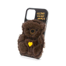 Load image into Gallery viewer, SECOND UNIQUE NAME Sun Case Patch Fur Bear Dark Brown