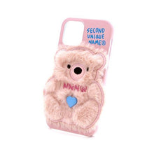 Load image into Gallery viewer, SECOND UNIQUE NAME Sun Case Patch Fur Bear Light Pink