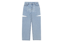 Load image into Gallery viewer, TARGETTO Side Slit Denim Pants Light Indigo (NMIXX Jiwoo's pick)