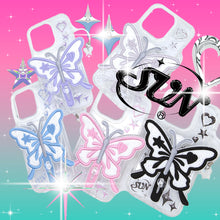 Load image into Gallery viewer, SECOND UNIQUE NAME Clear Patch Butterfly Black