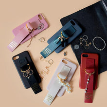 Load image into Gallery viewer, SECOND UNIQUE NAME Sun Case Leather Green Navy