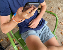 Load image into Gallery viewer, MCRN Finger Tab+Hand Strap Marron Orange Set