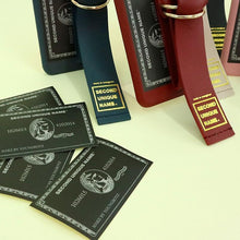 Load image into Gallery viewer, SECOND UNIQUE NAME Leather Card Burgundy