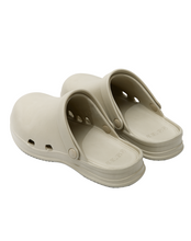 Load image into Gallery viewer, 23.65 Bisbee Rubber Mules Ecru