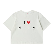Load image into Gallery viewer, BEYOND CLOSET Women's Edition New Boy Pattern Crop T-Shirt White