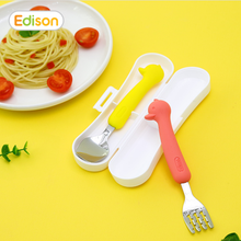 Load image into Gallery viewer, Edison Silicone Spoon & Fork Case Set fo