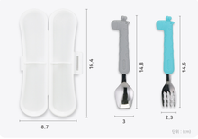 Load image into Gallery viewer, Edison Silicone Spoon & Fork Case Set fo