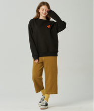 Load image into Gallery viewer, GRIMPER Shyly Heart Sweater Black