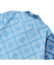 Load image into Gallery viewer, BEYOND CLOSET Collection Line Archive Bandana Patch Open Collar Shirt Blue