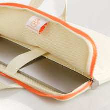 Load image into Gallery viewer, MUZIK TIGER Sitting Tiger Laptop/ Tablet Strap Pouch Ivory 3Sizes