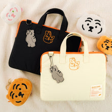 Load image into Gallery viewer, MUZIK TIGER Sitting Tiger Laptop/ Tablet Strap Pouch Ivory 3Sizes