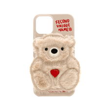 Load image into Gallery viewer, SECOND UNIQUE NAME Sun Case Patch Fur Bear Milky Ivory