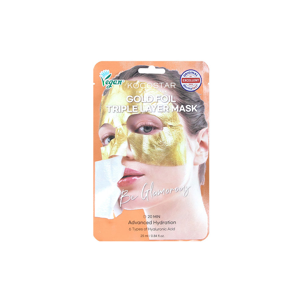 KOCOSTAR Premium Gold Foil Triple Layer Mask 1Box