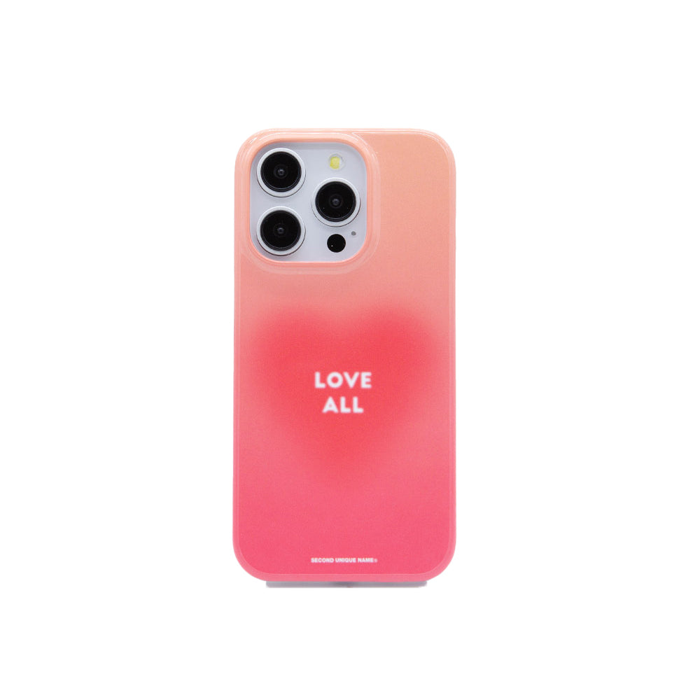 SECOND UNIQUE NAME Love All Graphic Phone Case Pink