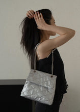 Load image into Gallery viewer, KWANI Lozenge Studded Bag Cool Silver
