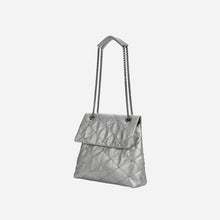 Load image into Gallery viewer, KWANI Lozenge Studded Bag Cool Silver
