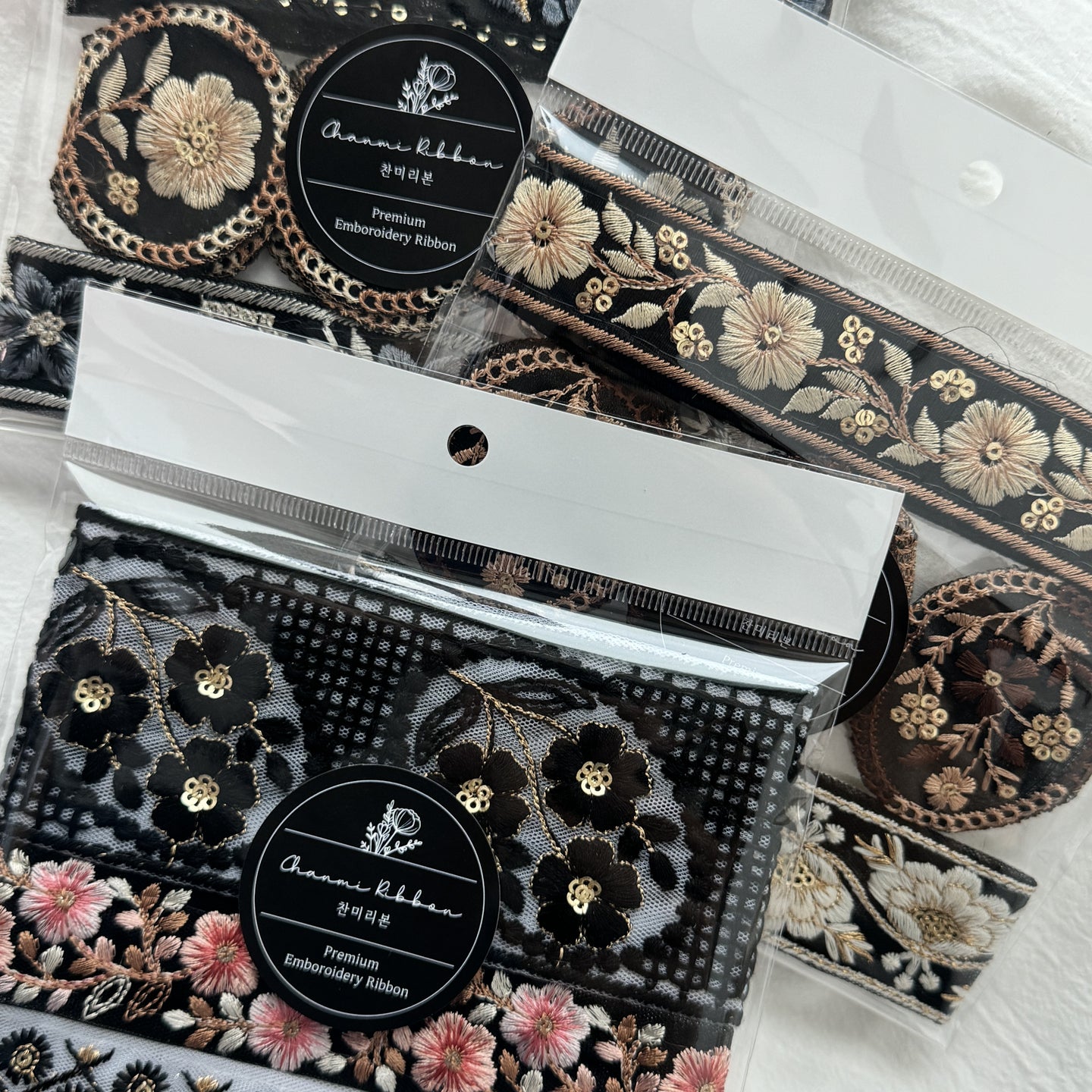 [CHANMIRIBBON] Premium Emroidery 10 Dollar Package SET 3ea