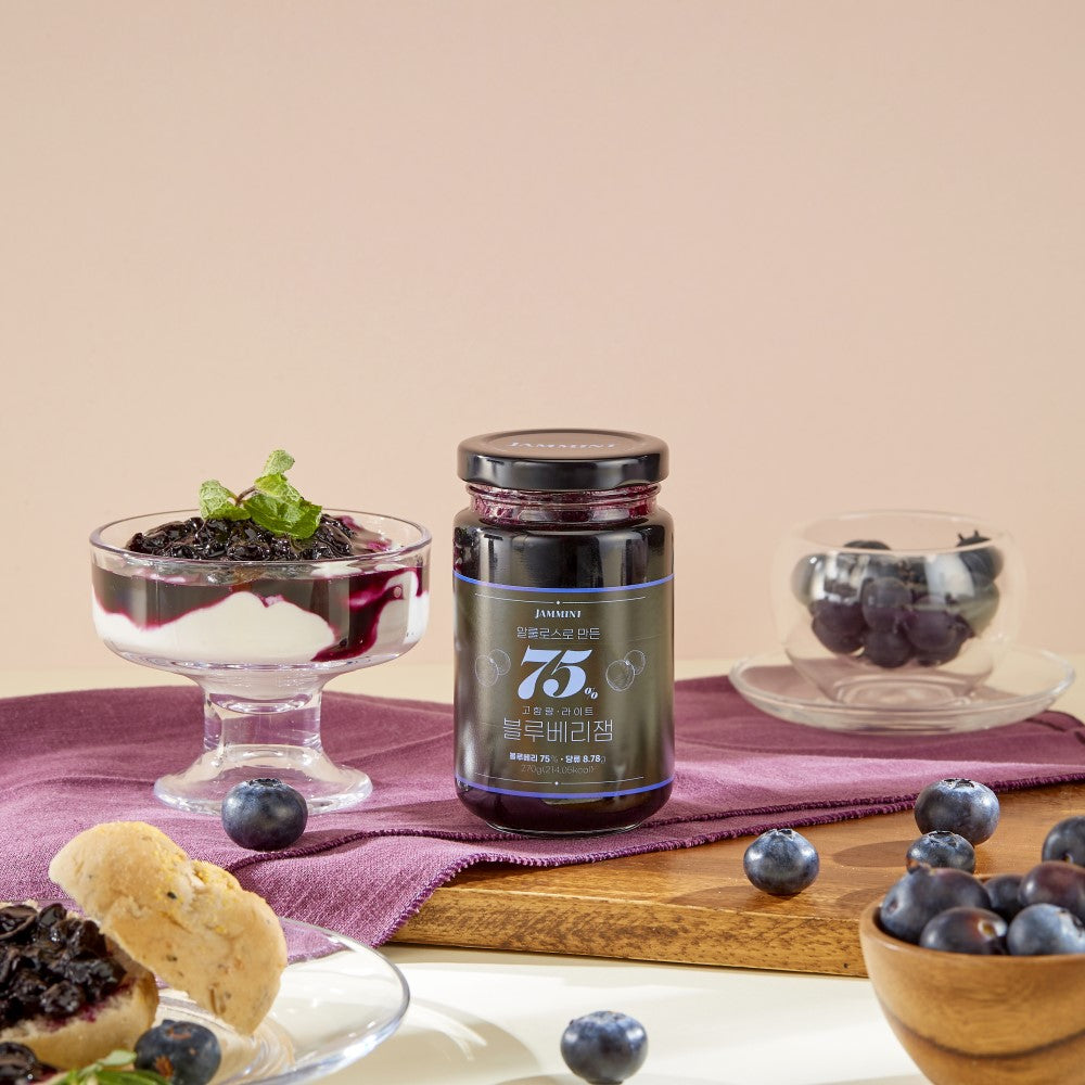 [JS COMPANY] JAMMINT Premium 75% Blueberry Jam (Low Sugar)