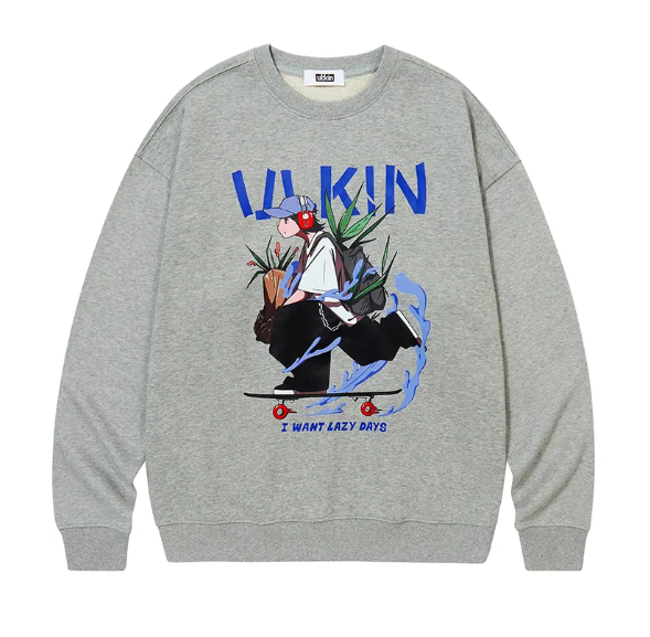 [2024 CAST] (OMNIART) ULKIN I want lazy days Skate Sweatshirt
