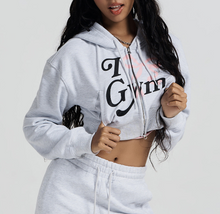 Load image into Gallery viewer, [2024 CAST] (HDEX) Womans Gym Crop Hoddie Zip-up
