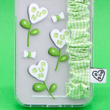 Load image into Gallery viewer, SECOND UNIQUE NAME Check Gobull Band Clear Phone Case Green
