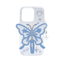 Load image into Gallery viewer, SECOND UNIQUE NAME Clear Patch Butterfly Blue
