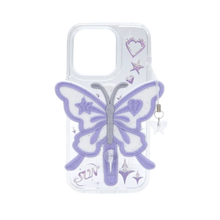 Load image into Gallery viewer, SECOND UNIQUE NAME Clear Patch Butterfly Purple
