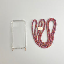 Load image into Gallery viewer, ARNO iPhone Case with Rope Strap Rainbow Red
